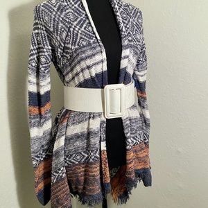 Hollister Blue/White/Orange Cardigan